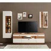 Wohn-Concept Fresno TV/woonkameroplossing Materiaal hout wit mat/artisan eiken