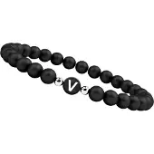 GOOD.designs Parelarmband van agaatstenen met de letter V
