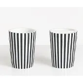 Beliani LIRCAY - Badkameraccessoireset - Zwart/Wit - Polyresin