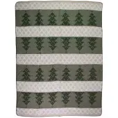 Mars & More Plaid Boom wit groen xl 150x200cm