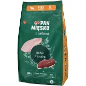 PAN MIĘSKO PAN MĘSKO met kruiden. Kalkoen met eend. M – droogvoer voor honden – 9 kg