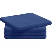 vidaXL Zitkussens 4 st Fluweel Politieblauw 40 x 40 x 3 cm