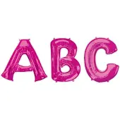 Amscan - Fuchsia aluminium letter ballon - Roze
