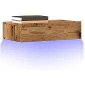 vidaXL Tv-meubel met LED-verlichting 60x35x15,5 cm oud houtkleurig