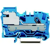 Wago 2006-7114, enkeldraad-N-isolator, 6 mm², push-in CAGE CLAMP, blauw