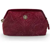 Pip studio Toilettas Velvet Quiltey Days Cosmetic Purse Small Red