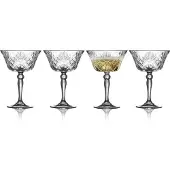 Lyngby Glas Melodia kristal champagnecoupe - 260 ml - set van 4 - coupe glazen, champagneglazen, vaatwasserbestendig