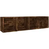 vidaXL Boekenkast / tv-meubel 36x30x143 cm bewerkt hout gerookt eiken