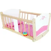 Hape Poppenwieg - Houten Schommelwieg voor Poppen, Speelgoed voor Kinderen vanaf 3 Jaar