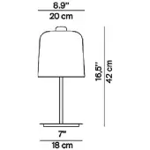 Luce Plan Design tafellamp Zile, wit / opaal, Woon-/ Eetkamer, Kunststof, Design, tafellamp