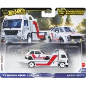 Hot Wheels 73 Honda Civic Custom, Wagen voor autovervoer/autotransporters, 3 jaar, Metaal, Wit