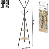 Urban Living "LA PENDERIE" Kapstok met 6 haken en 2 planken 49x49xH180cm