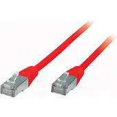 S-Conn Cat 6 S/FTP PIMF patchkabel, koperen kern, halogeenvrij, rood, 3 meter
