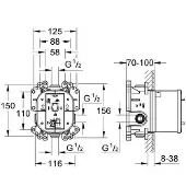 GROHE Rapido E Inbouwkraan - Eéngreeps - Universeel