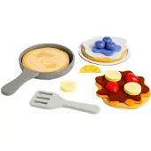 Bigjigs houten pannenkoeken speelgoed set - fantasie ontbijt speelset.