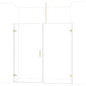 Maxaro Diamond Douchedeur | 195 cm Lichtgoud Helder glas Draaideur