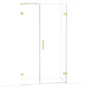 Maxaro Diamond Douchedeur | 115 cm Lichtgoud Helder glas Draaideur