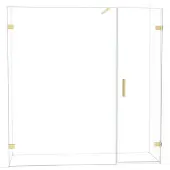 Maxaro Diamond Douchedeur | 195 cm Lichtgoud Helder glas Draaideur