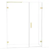 Maxaro Diamond Douchedeur | 155 cm Lichtgoud Helder glas Draaideur