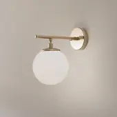 Opviq Wandlamp Roe, dimbaar, messing / goud, Woon-/ Eetkamer, Glas, wandlamp