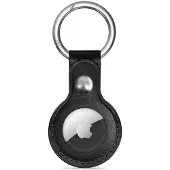 Tech-Protect Leren AirTag 1 / 2 Hanger Zwart