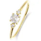 Lucardi Ring goud / transparant
