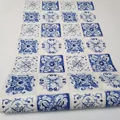 Rasch Delfts blauw behang 885309 tegels