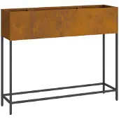 vidaXL Verhoogde Tuin Plantenbak Roestig 100 x 26 x 82 cm Cortenstaal