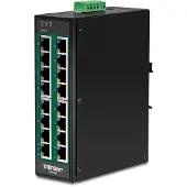 Trendnet 21.22.1441 TI-PG160 Industrial Ethernet Switch 10 / 100 / 1000 MBit/s PoE-functie