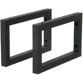 Guido Gusto Ophangbeugel 48x15x2 cm mat zwart set van 2 stuks