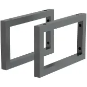Guido Gusto Ophangbeugel 48x15x2 cm gun metal set van 2 stuks