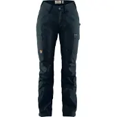 Fjällräven - Women's Kaipak Trousers Curved - Trekkingbroek 46 - Fixed Length, zwart/blauw