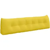 vidaXL Rugkussen Licht Geel 180 x 24 x 50 cm Stof