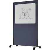 Smit Visual Mobiel whiteboard/akoestisch paneel Silva - 200x120 cm - Blauw