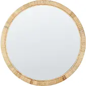 Beliani ANLEZY - Wandspiegel-Natuurlijk-Rotan