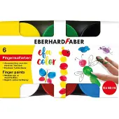 Eberhard Faber ef-578606 vingerverf 6 kleuren 6x40ml