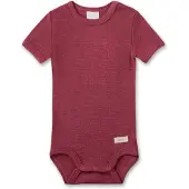 Sanetta - Kid's Wool Body S/S - Merino-ondergoed 68/74, rood