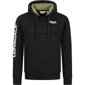 Lonsdale Sweatshirt 'Rushen' antraciet / zwart / wit