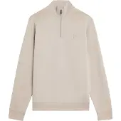 Lyle & Scott Superfine Katoenen 1/4 Zip Sweatshirt - Zand