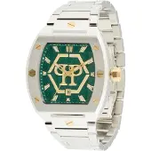 Philipp Plein Analoog horloge goud / smaragd / zilver