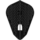 L-Style Champagne L9D Dimple Fantail Black - Dart Flights