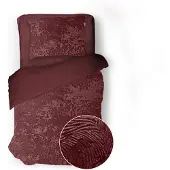 Eleganzzz Dekbedovertrek 3D Embossed Velvet Wave - bordeaux 140x200/220cm