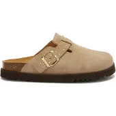 Scholl Klomp Women Benny Suede Dark Beige-Schoenmaat 40