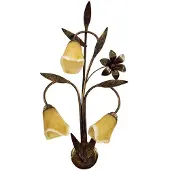 ONLI Wandlamp Alga, dimbaar, brons / oud-messing, Woon-/ Eetkamer, metaal, Florentijns, Wandlamp