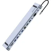 Nilox NXDSUSBC07, Dockingstation, 100W, Grijs, 280 mm, 80 mm