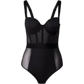 DKNY Sheers Cupped Strapless Mouwloos Lichaam