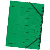 Herlitz easyorga ordner, A4, karton, 12 vakken, groen, 1 stuk(s)