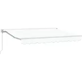 vidaXL Zonnescherm Frame Wit 350 x 200 cm Polyester met PU-coating