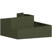 vidaXL Plantenbak Olijfgroen 80 x 80 x 50 cm Koudgewalst staal