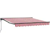 vidaXL Zonnescherm Frame Rood en Wit 300 x 250 cm